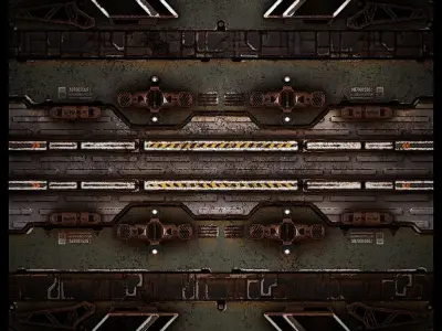 PBR Sci-Fi Texture Pack 17 Low-poly 3D model