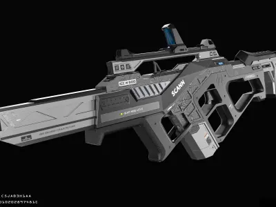 SCANN Weapon Concept Free low-poly 3D model