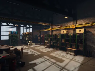 Modular Warehouse 3D Model Pack