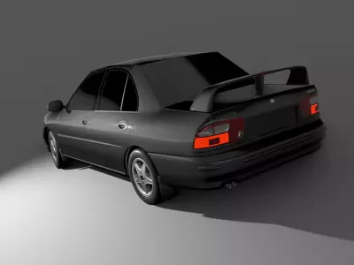 Proton Wira 1995 3D model