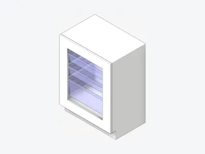 Storage Unit - Under Bench - Integral - Type 1 Low-poly 3D model