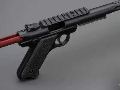 Ruger Mark IV Tactical 3D model Low-poly 3D model