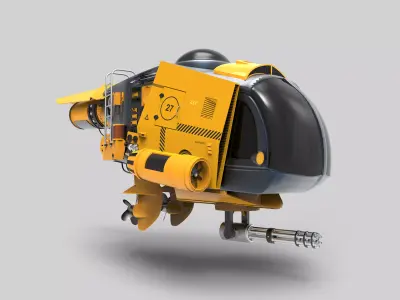 Submarine futuristic robot 3D model