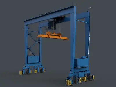 PBR Rubber Tyred Gantry Crane RTG V2 - Multi color Pack