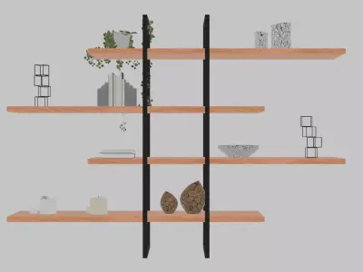 3d wall shelf Free low-poly 3D model