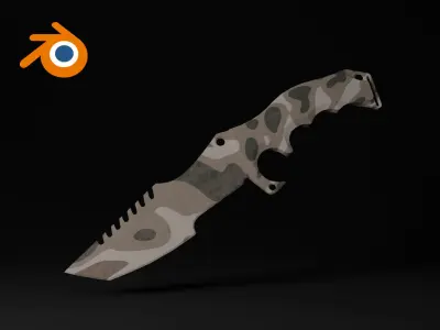 Military knife - Melee weapon 3D model