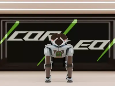 Kawasaki CORLEO Futuristic Motorcycle Low-poly 3D model