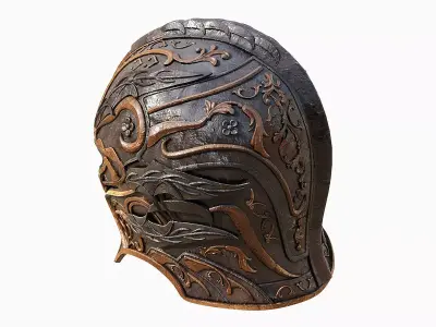 Knight Helmet 3D model shop