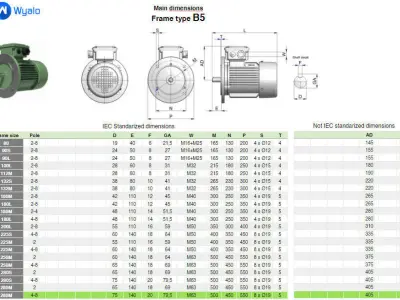 280M B5 4-8 Pole IEC electric motor - 3D CAD model 3D model