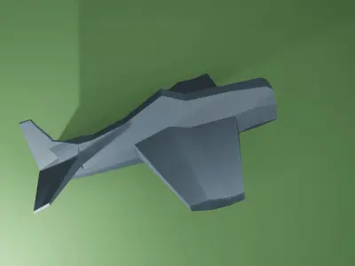 LowPolyAirPlane fighter jet Free low-poly 3D model