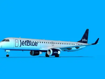 Embraer Emb-190 Jet Blue 3 3D model
