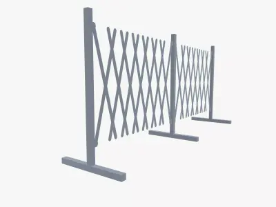 Expandable Barricade Low-poly 3D model purchase