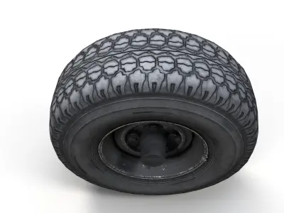 4x4 wheel PBR  Low-poly 3D model