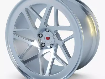 Vossen LC-109T 19 wheel silver 3D model