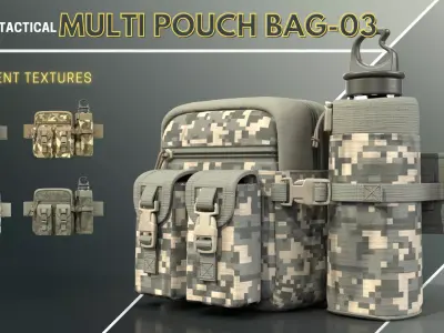 Military-Tactical Multi Pouch Bag 03 Free 3D model