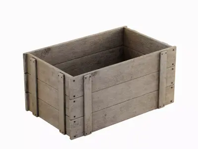 Large Wooden Crate 01 Low-poly 3D model