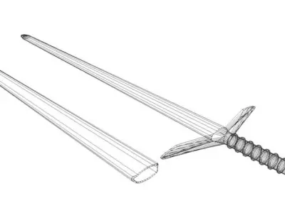 Sword - Scottish Claymore 3D model