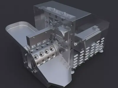 Cherry pitting machine 3D model