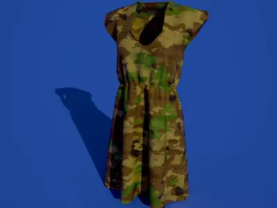women military dress 3D model