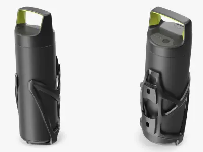 E-Bike Battery Bottle Shape with Mount Black 3D model