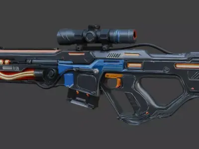 Futuristic Sci-Fi Gun 3D Model 3D model