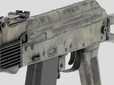 Rigged AK-74 Ukraine Edition  Low-poly 3D model purchase