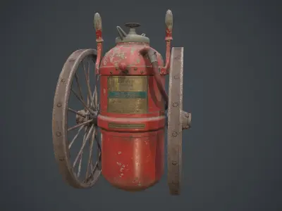 Fire extinguisher Low-poly 3D model 41
