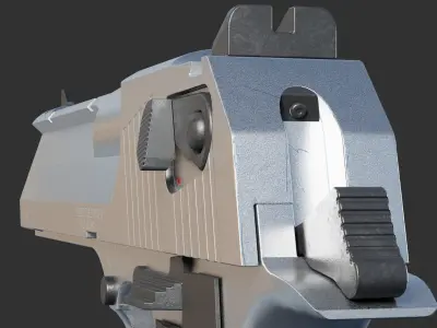Desert Eagle Low-poly 3D model 2