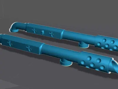 Exhaust Pipes Rhino  3D model