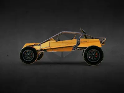 Buggy PBR Low-poly 3D model