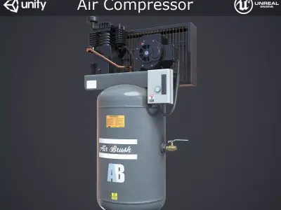 Air Compressor Low-poly 3D model order