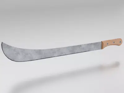 Game Ready Machete - PBR Melee Weapon Low-poly 3D model