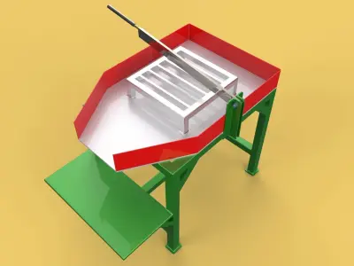 TABLE LEVER HANDLE COCONUT PEELER TOOL SPLITTER CUTTER DIVIDER 3D model