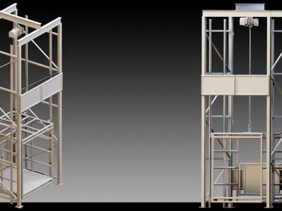 30 Elevators and Escalators- High detail 3d models 3D model