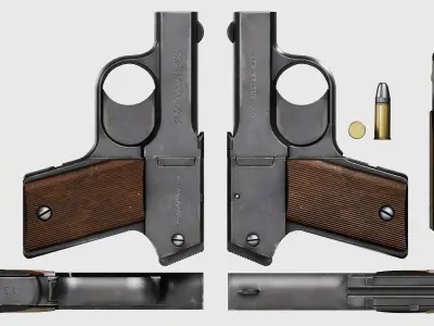 PBR Mossberg Brownie Derringer Low-poly 3D model