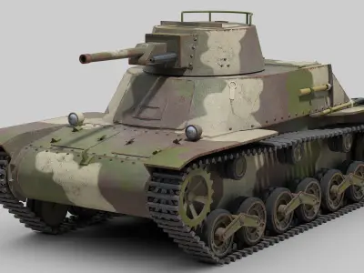 Type 98 Ke-Ni Tank 3D model