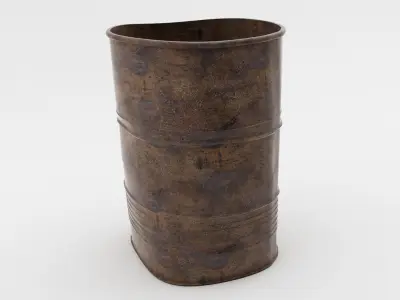  Old Barrel PBR Free 3D model