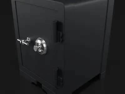 Vintage Iron Safe 3D model