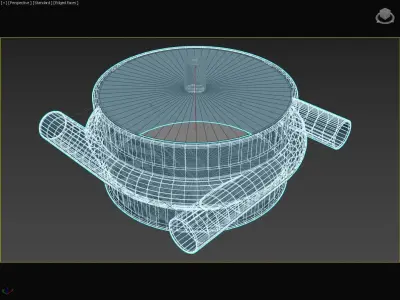 Quadro Tesla Turbo Turbine 3D model