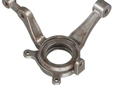 Rusty Vehicle Steering Knuckle 3D model