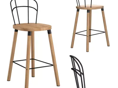 Partridge Bar Chair 3D model