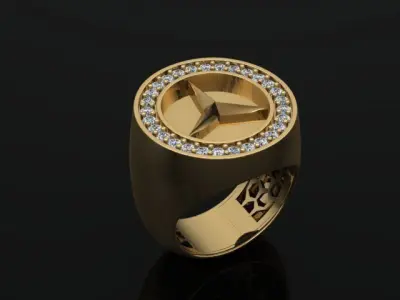 Benz Men Ring 01 No 3D print model