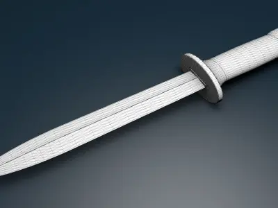 Classic combat knife Free 3D model