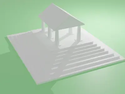 temple Free low-poly 3D model