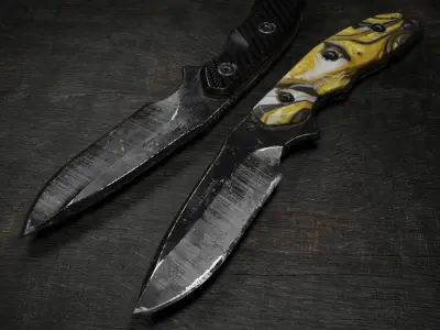 UACK Flashpoint knife Low-poly 3D model