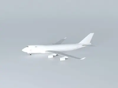 Template Boeing 747 400F Free 3D model