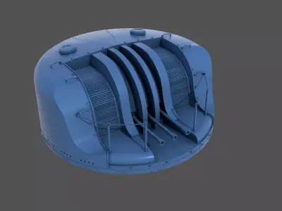 Type 96 turret 1941 - Commercial license - 1-100 scale 3D print model