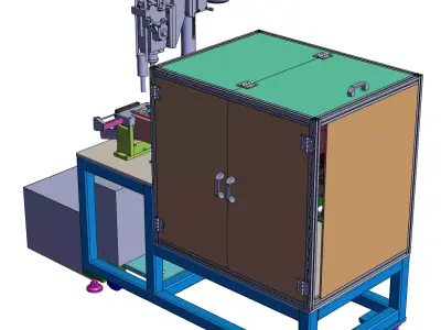 Vibrating plate automatic loading tapping machine 3D model