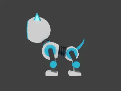 Cyber dog Low-poly 3D model