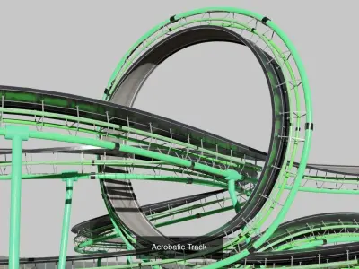 Acrobatic tracks 3D Model Pack